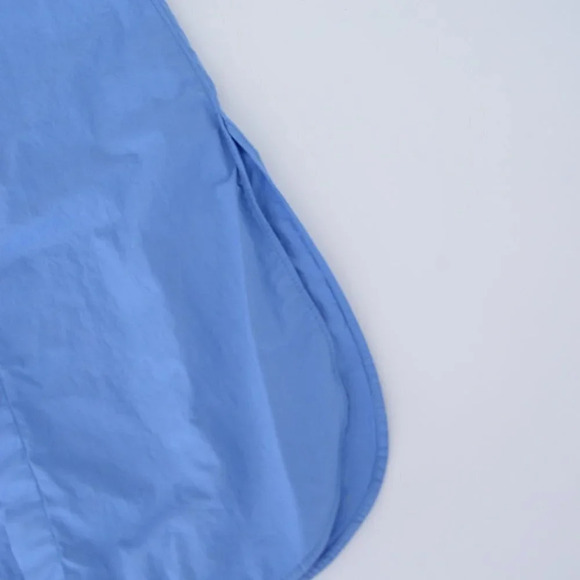 Zara Blue Full Length Button Up Dress w/ Belt Midi Dress Size XS - Picture 6 of 13